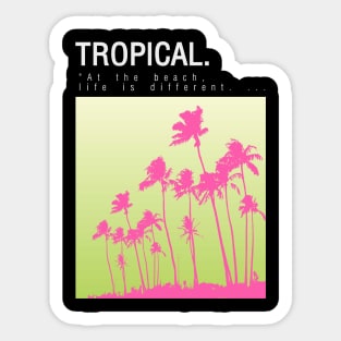 tropical Beach California Sticker